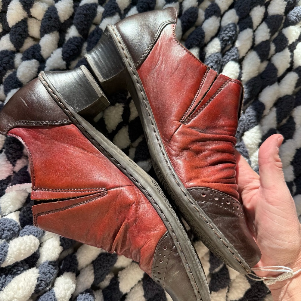 Rieker Red and Brown Women's mules - Picture 7 of 7